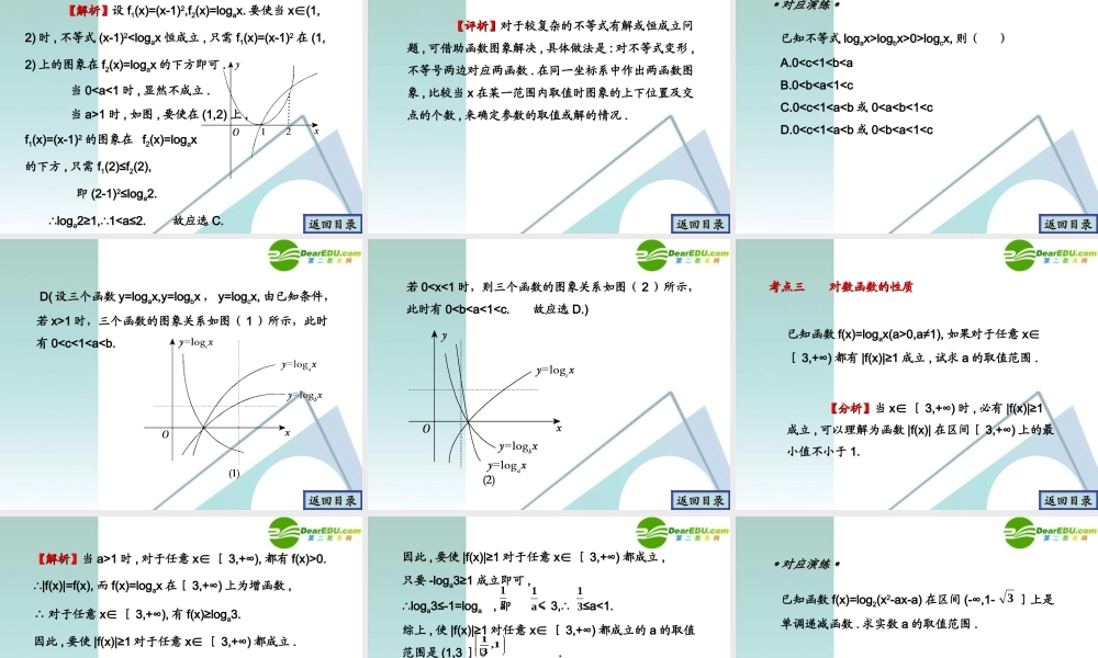 高考数学一轮复习 第2章(函数与导数)对数函数精品课件