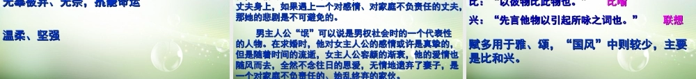 高中语文 氓课件 粤教版必修1 课件