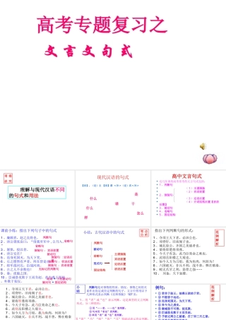 高考语文 文言文句式复习课件