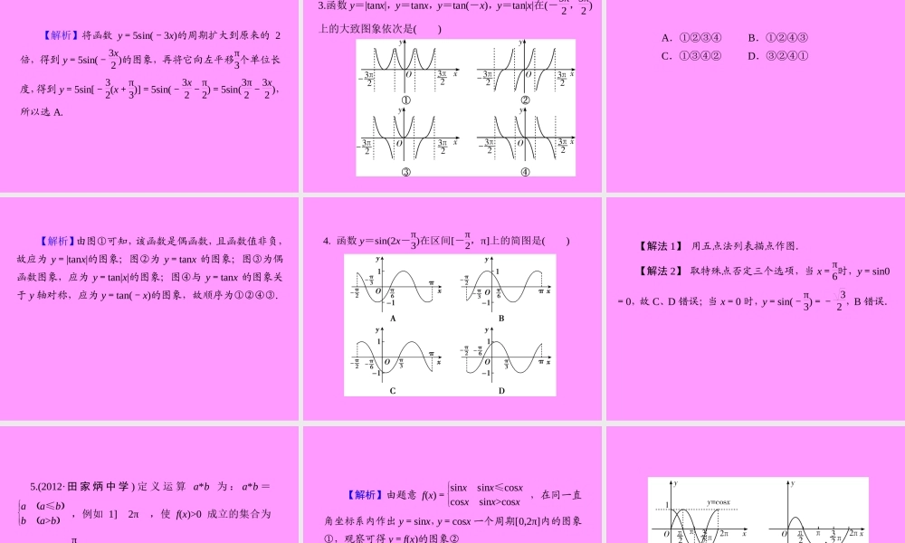 高考数学一轮总复习 第22讲 三角函数的图象课件 文 新课标 课件