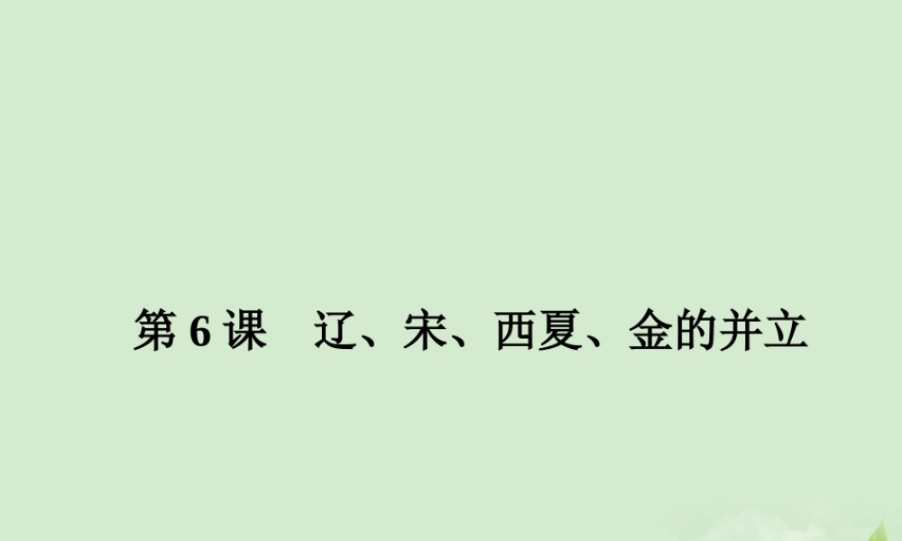 重庆市涪陵九中七年级历史(第6课辽、宋、西夏、金的并立)课件 人教新课标版 课件