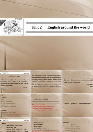 高中英语 Unit 2 English around the world-Period 1课件 新人教版必修1 课件