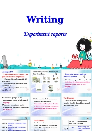 高中英语 Exploring plants-Writing课件 新人教版选修9 课件