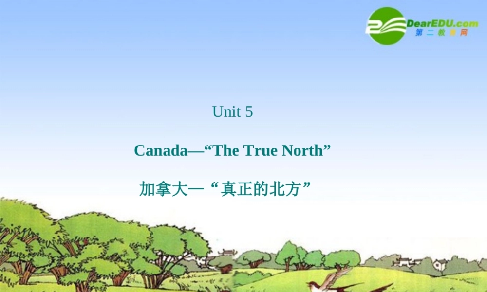 浙江省高考英语一轮复习精品资料 unit5 Canada— The True North 复习课件 新人教版必修3 课件