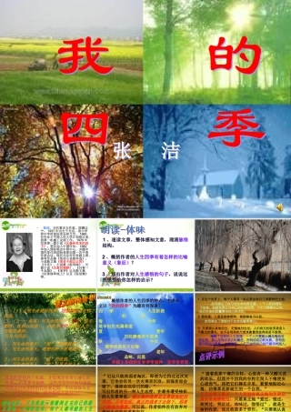 高中语文(我的四季)课件7 苏教版必修1 课件