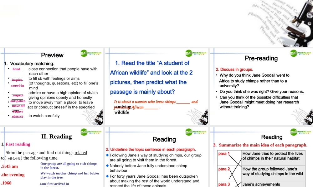 高中英语 unit1 reading 课件 新人教版必修4 课件