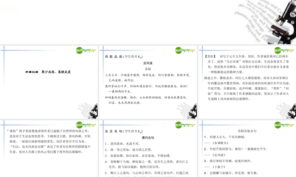 高中语文 9赤壁赋同步课件 必修2 新课标 课件
