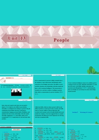 高中英语 Unit 13 People Section Ⅰ Warm up  Lesson 1课件 北师大版必修5 课件