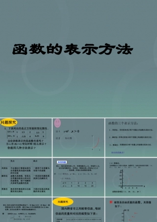 高中数学 121函数的表示法课件 新人教A版必修1 课件