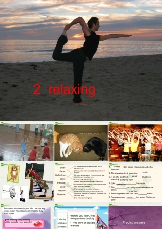 高中英语 Unit1 Lesson2 Relaxing 课件 北师大版必修1 课件