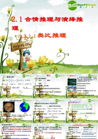 高中数学：21(合情推理与演绎推理)课件(1)(新人教B版选修2-2) 课件