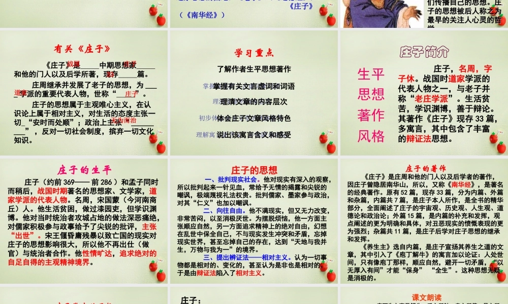 高中语文第四单元创造形象诗文有别庖丁解牛课件1新人教版选修中国古代诗歌散文欣赏 课件