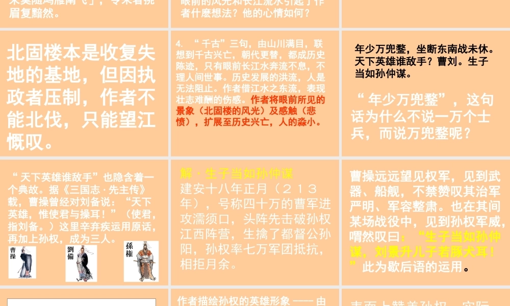 《南乡子.登京口北固亭有怀》ppt课件【鄂教版九年级下册】