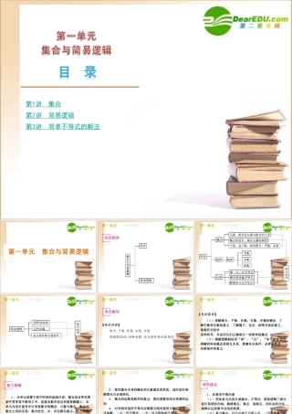 高三数学高考第一轮复习课件：集合与简易逻辑 课件