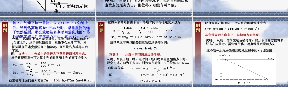 高中数学竖直上抛运动(新授课)课件必修一 课件