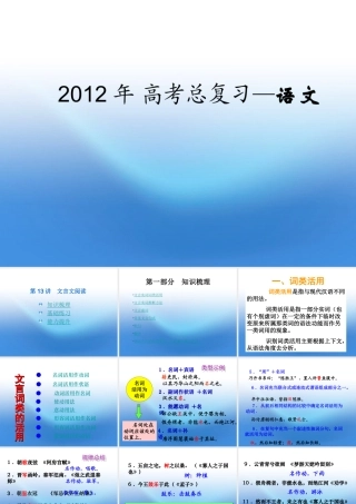高考语文一轮复习 第13讲 文言文阅读专用课件
