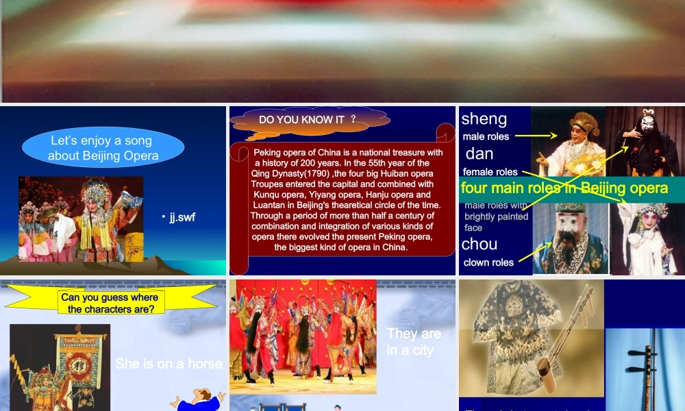 高中英语Unit 5 lesson 2 Beijing Opera课件3 北师大版 必修2 课件