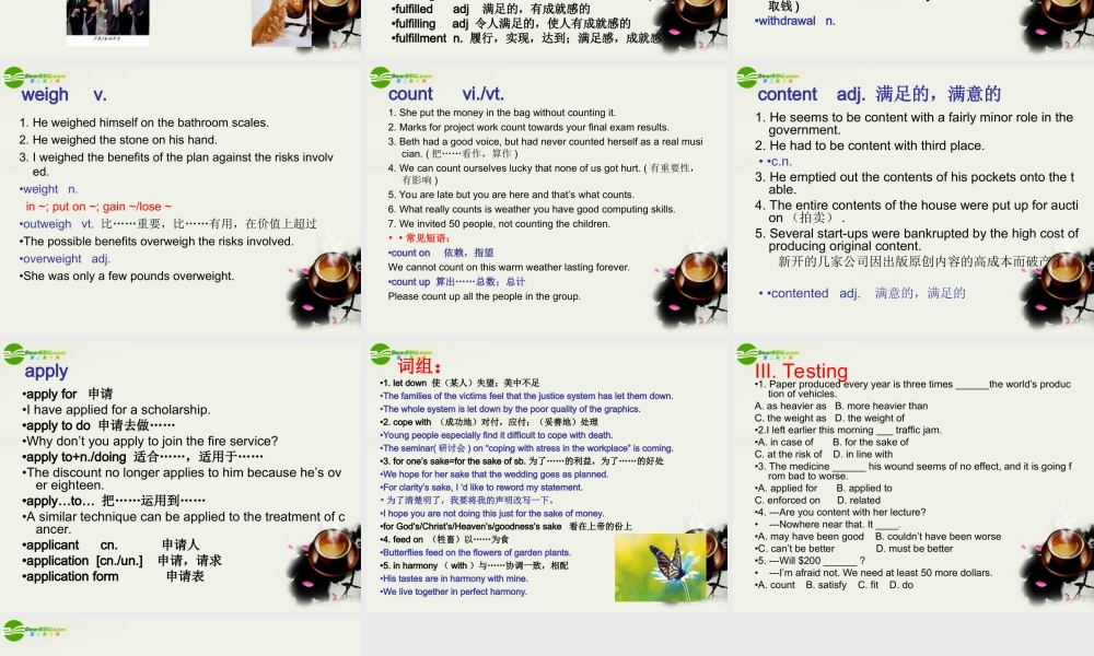 高中英语 Unit3(Finding the Correct Perspective)课件1 新人教版选修11 课件