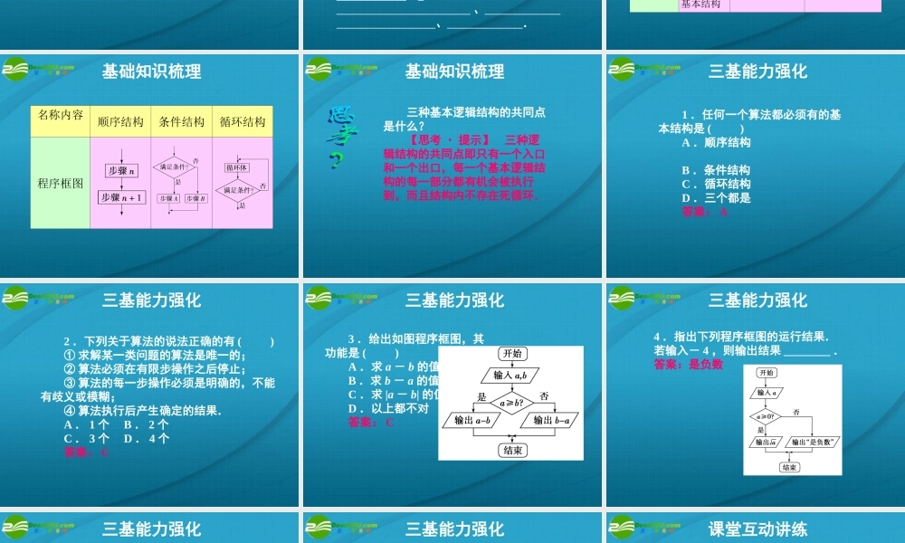 高考 14章1课时算法与程序框图课件 新人教A版 课件