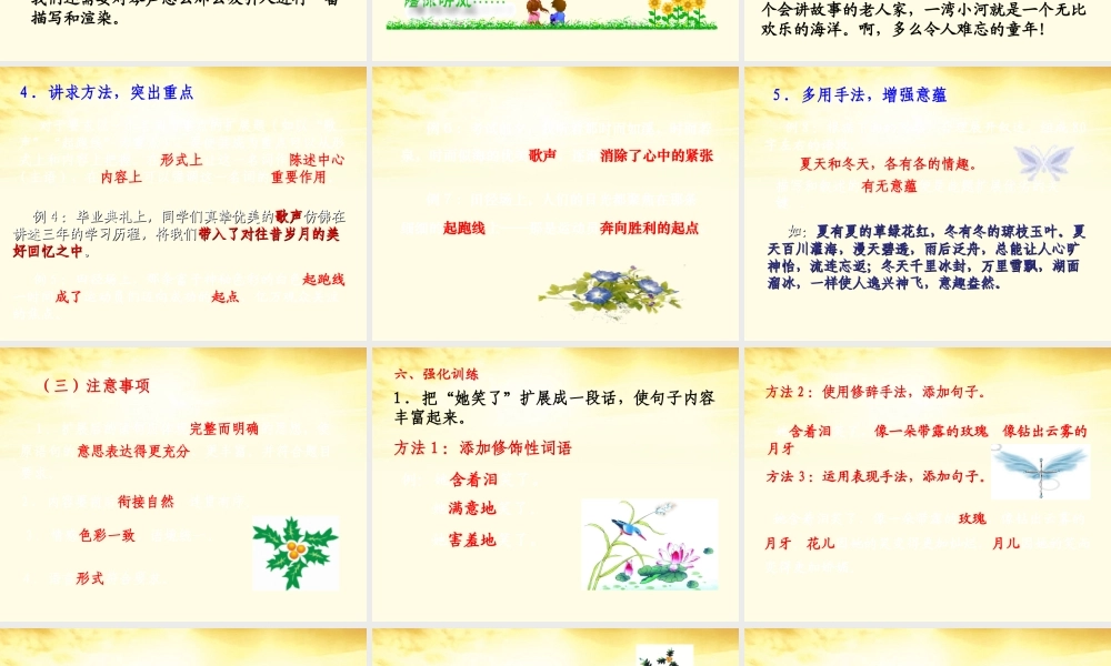 高三语文 扩展语句压缩语段课件