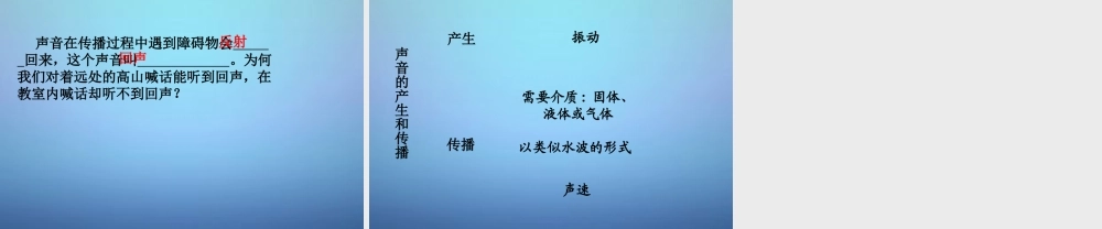 甘肃省平凉铁路中学八年级物理上册 2.1 声音的产生与传播课件 (新版)新人教版