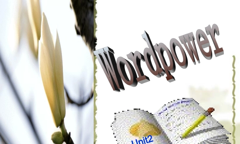 高中英语模块5第二单元word power课件