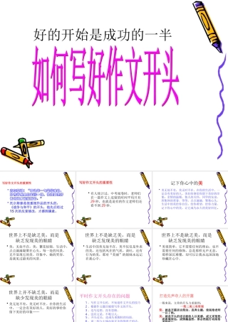 如何写好作文开头