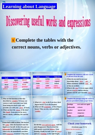 高中英语 Unit 5 Learning abouut language课件 新人教版必修5 课件