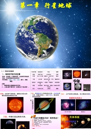 1.1宇宙中的地球