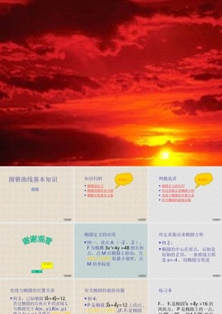 高二数学椭圆教学课件 人教版 课件