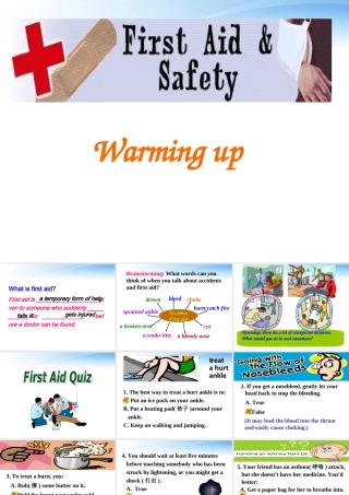 高中英语 Unit5(First aid)warming up课件 新人教版必修5 课件