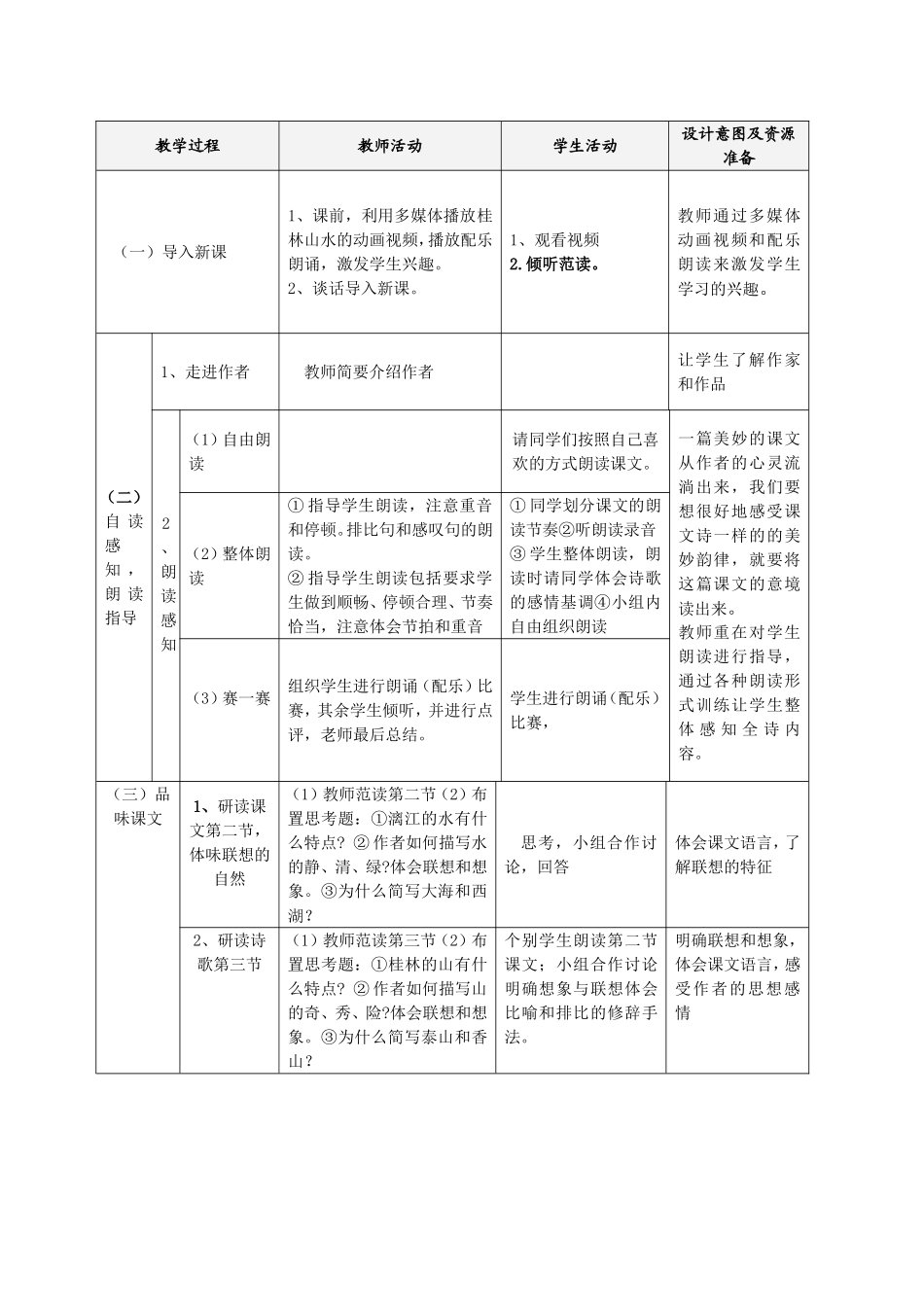 桂林山水教学设计方案_第2页