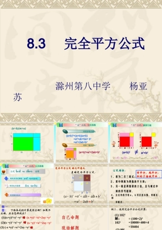 8.3完全平方公式与平方差公式