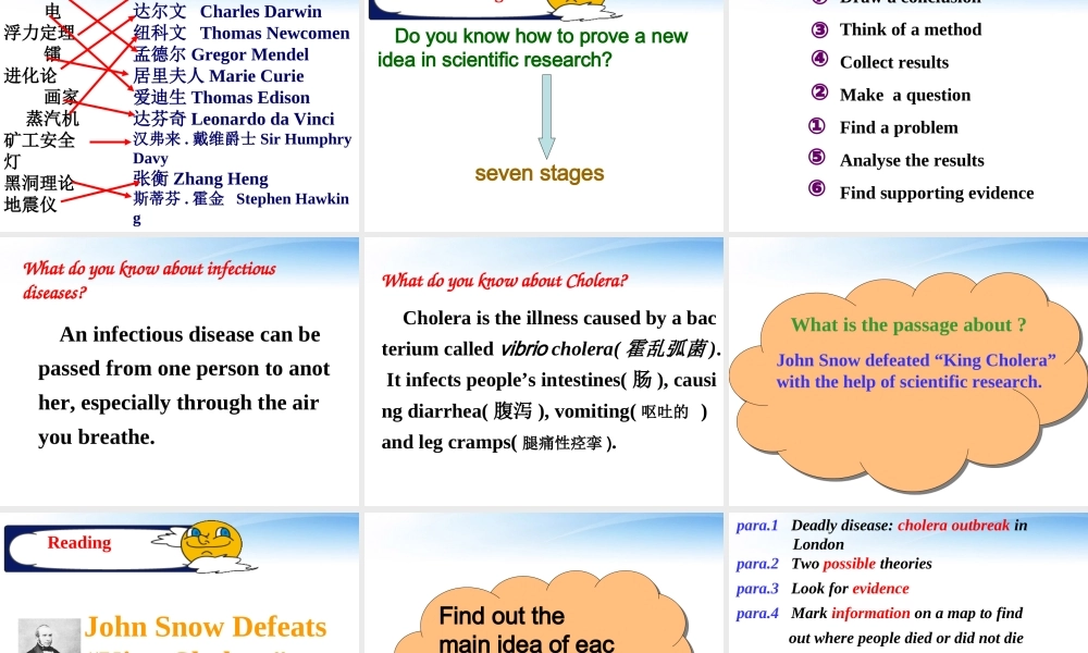 高中英语 UNIT 1 Great Scientists课件 新人教版必修5 课件