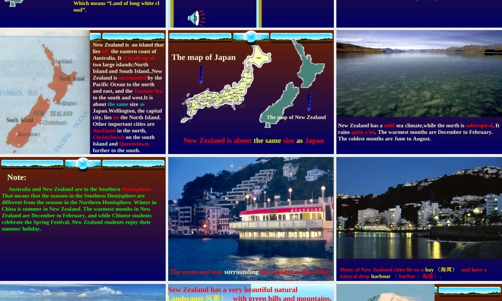 高中英语Unit 18 New Zealand-reading课件旧人教第一册下 课件