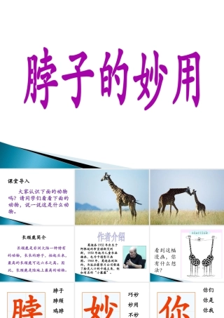 《脖子的妙用》课件1