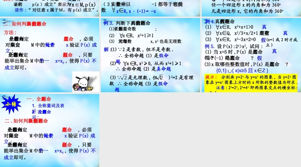 高中数学 141全称量词课件 新人教A版选修1-1 课件