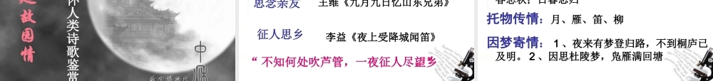 高考语文 诗歌思想内容复习课件