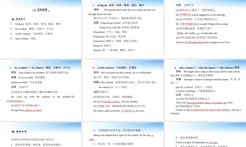 高考英语第一轮 基础知识梳理复习Unit3 The Million Pound Bank Note课件 新人教版必修3 课件