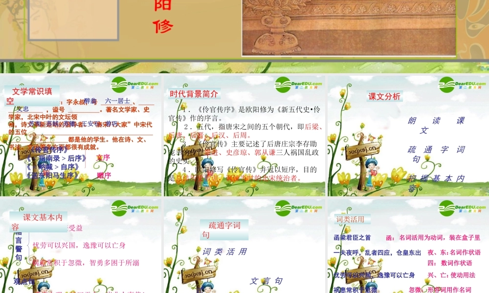 高中语文：(伶官传序)教学讲解课件(新人教版) 课件