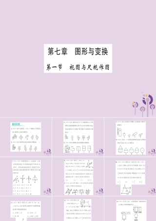 湖北省中考数学一轮复习 第七章 图形与变换 第一节 视图与尺规作图(习题提升)课件