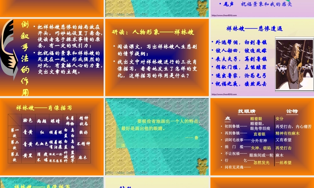 高一语文祝福 鲁迅 课件