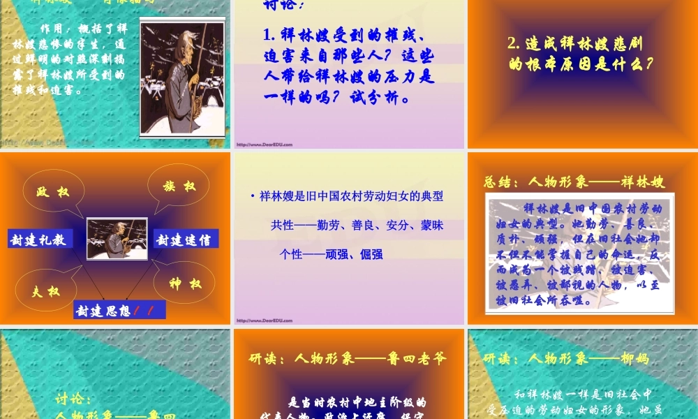 高一语文祝福 鲁迅 课件