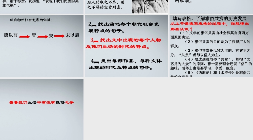 高中语文 1.1(论雅俗共赏)课件 语文版必修5  课件