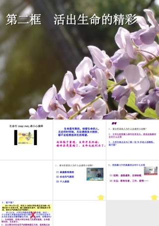 活出生命的精彩