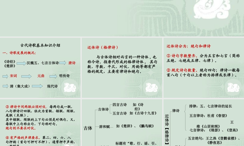 高中语文 第四单元第14课(唐诗五首)课件(1) 粤教版必修3 课件