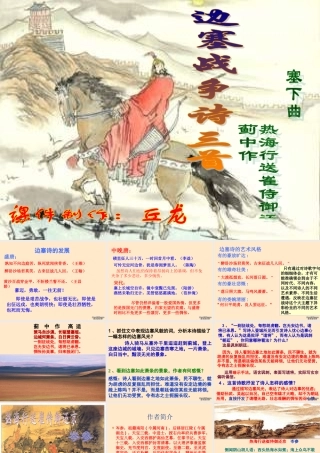 高二语文边塞战争诗三首课件
