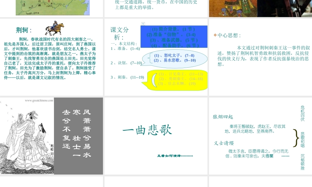 高中语文 第二单元之(荆轲刺秦王)课件 新人教版必修1 课件