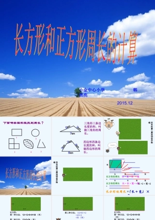 小学数学北师大2011课标版三年级长方形和正方形周长计算-(2)