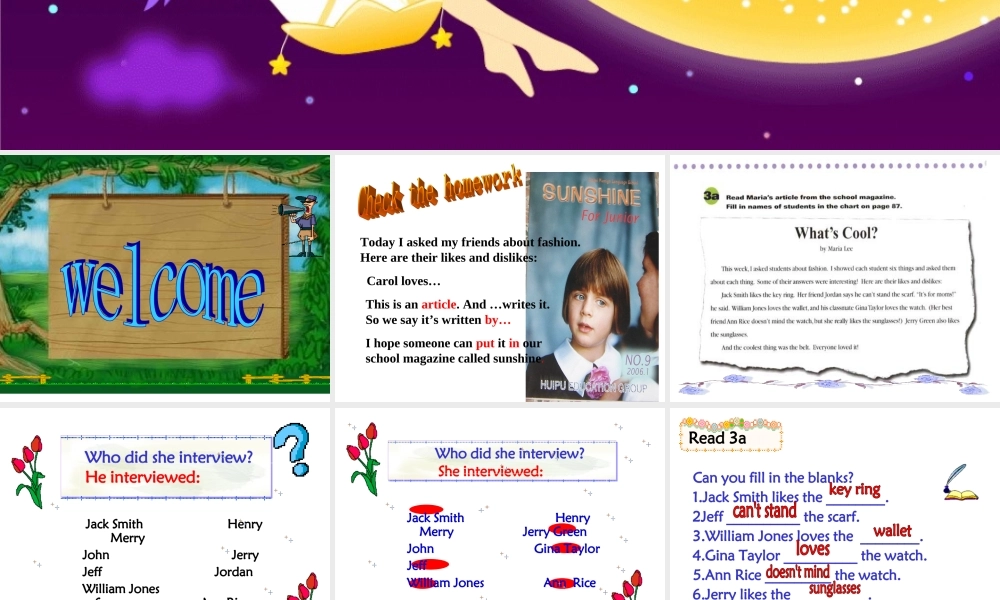 浙江地区新目标英语七年级下Unit 11 Period 4 课件